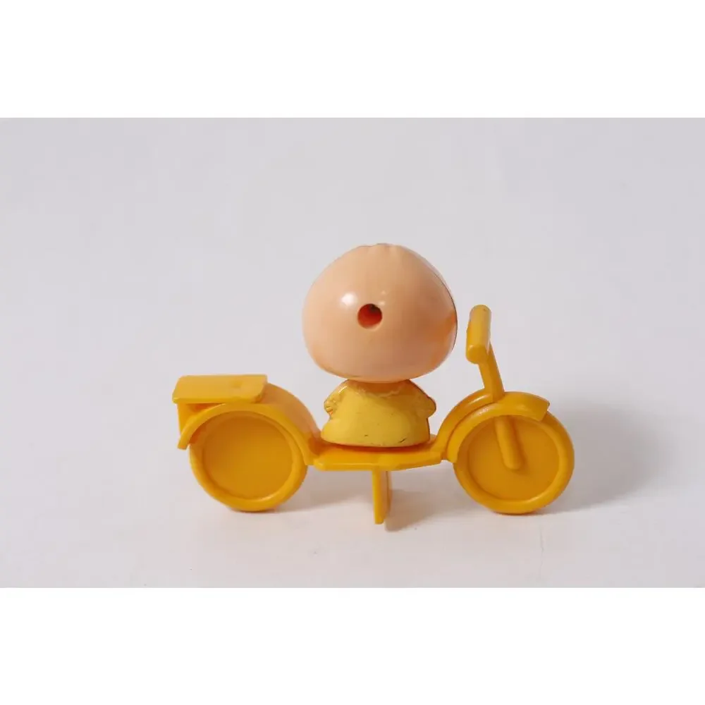 Vintage Koeda-chan Mushroom Doll w Yellow Tricycle Lucie Village ~260702-WH 1207